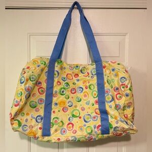 Vintage Bag New Humor Brand Clear Lined Beach Barrel Duffle Beach/Baby Fun Color